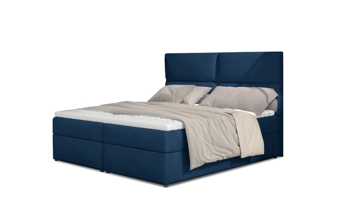 Boxspring PILANSI 10 160x200, modrá látka