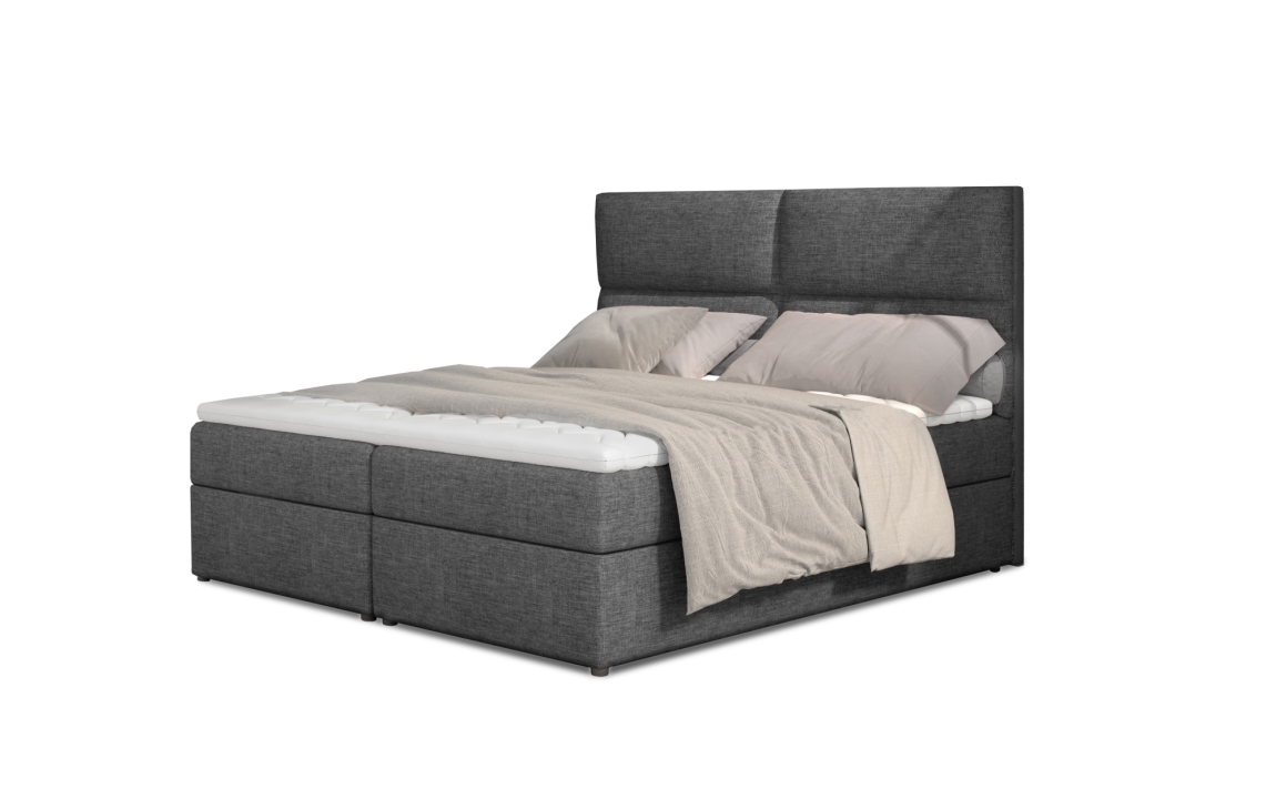 Boxspring PILANSI 13 160x200, tmavě šedá látka