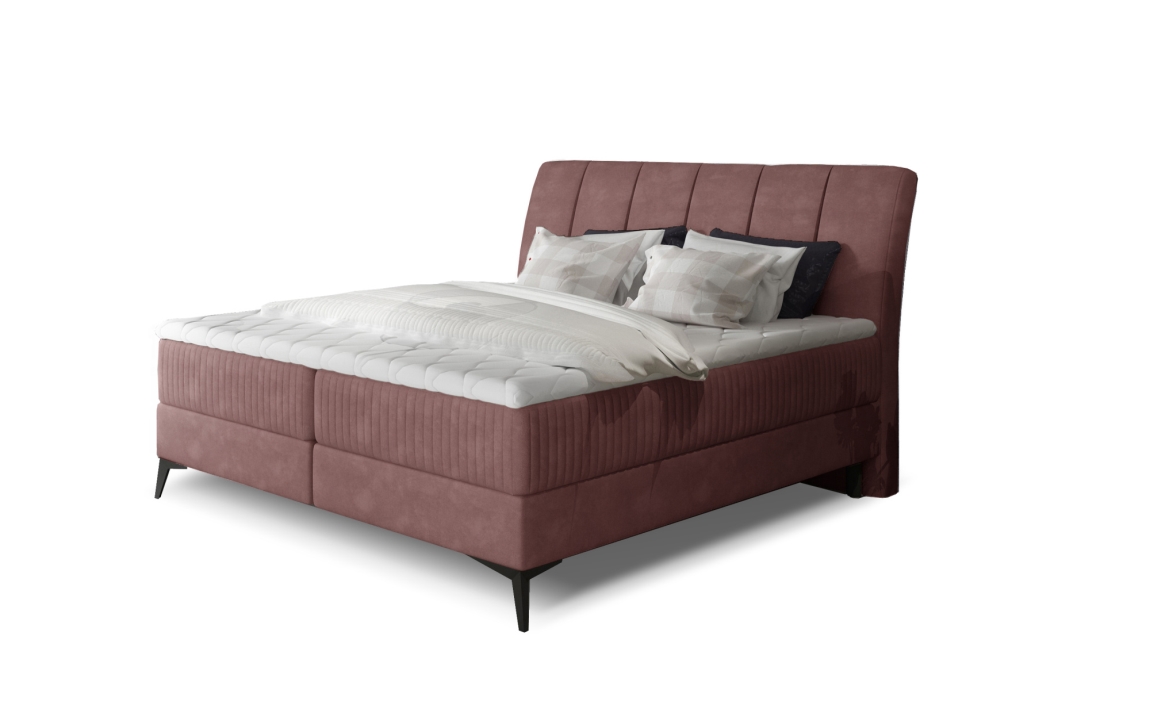 Boxspring PLANIFLORA 27 140x200, růžová látka