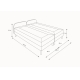 Čalouněná postel CAVELL 2, 90x200 cm, šedá látka