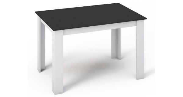 Jídelní stůl BEIRA 120x80 bílá/černá