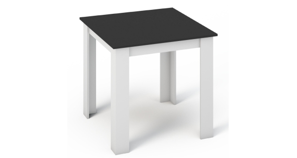 Jídelní stůl BEIRA 80x80 bílá/černá