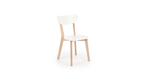 Jídelní židle SIRAMBI, bílá/přírodní