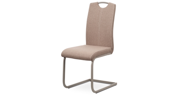 Jídelní židle WARDEN, krémová látka/lanýžový kov DOPRODEJ