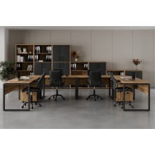 Kancelářská sestava NEJBY GIANNI PREMIUM 6, dub wotan/antracit