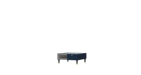 Konferenční stolek YRANI 1S, modrá/bílá