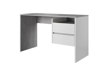 Psací stůl VILMA 3, beton/bílý mat