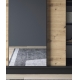 Šatní skříň RISOLUTO III se zrcadlem, dub artisan/černý mat