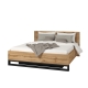 SIGUNI postel 180x200 cm s roštem a úložným prostorem, dub wotan