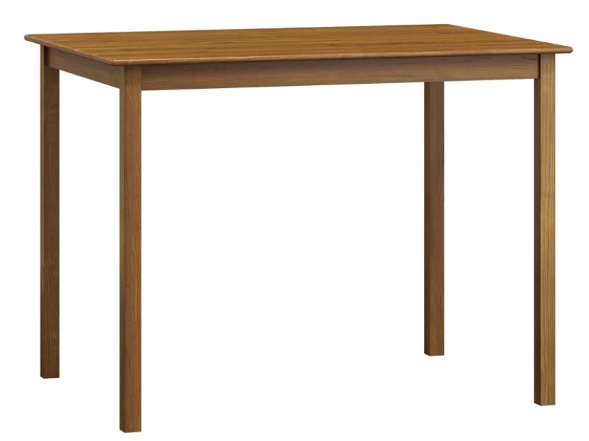 Stůl DASHEN 1, 120 x 80 cm, masiv borovice, moření dub