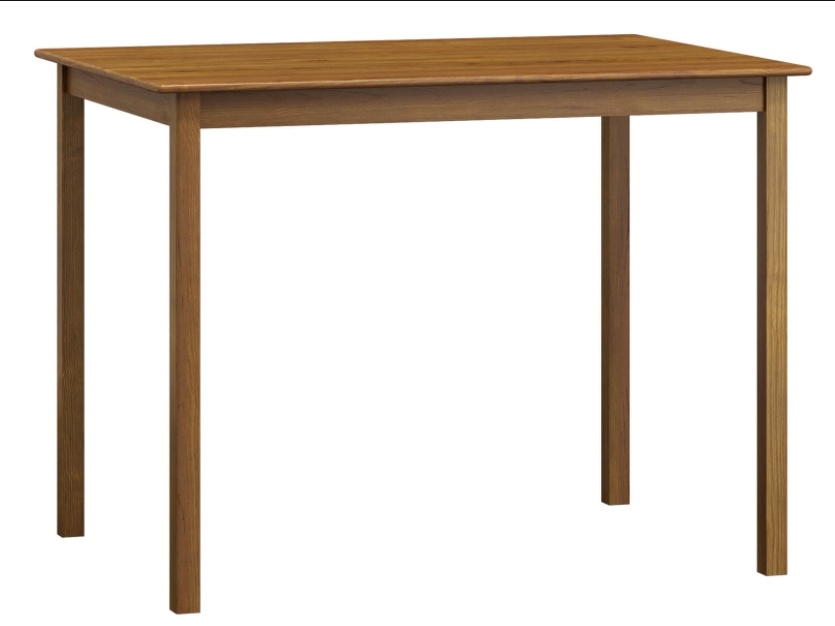 Stůl DASHEN 1, 80 x 50 cm, masiv borovice, moření dub