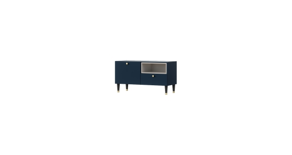 Televizní stolek YRANI 1D1S, modrá/bílá